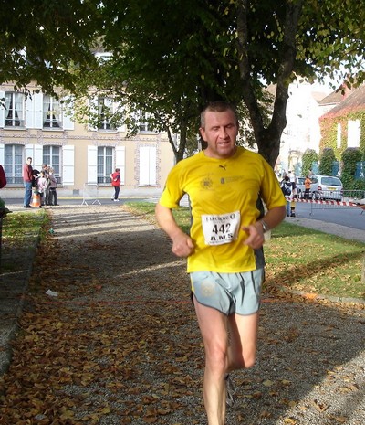 hervé sur la ligne d'arrivée