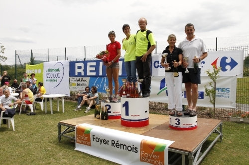 le podium équipe mixte : 3ème Bruno ALEXANDRE et Christiane HOSTOMME