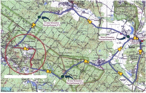 le parcours trés boisé 