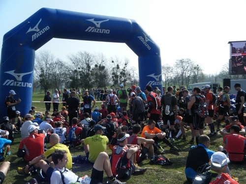 Un sas de départ bien tranquille....avec 2000 coureurs