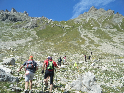 pas de l'Ase : 2709m ...un mur, droit dans la pente