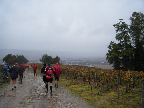 15ème km : descente vers Damery
