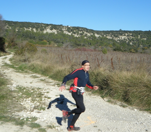 à 1km de l'arrivée ....plein soleil