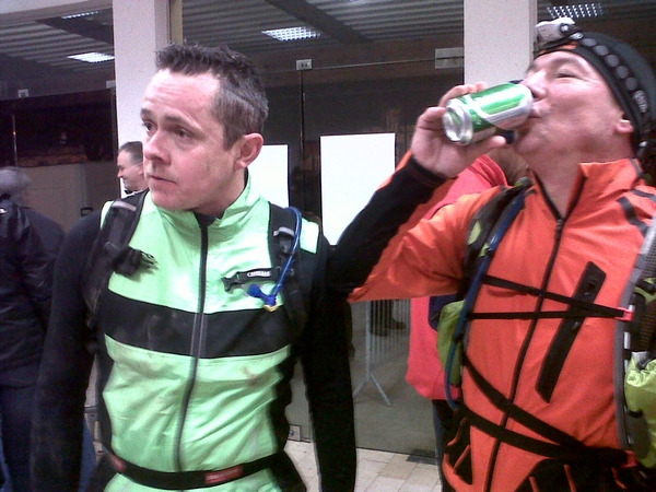 Jean-Michel ALEXANDRE et Sébastien QUATRESOLS, bien venue la bière d'arrivée !