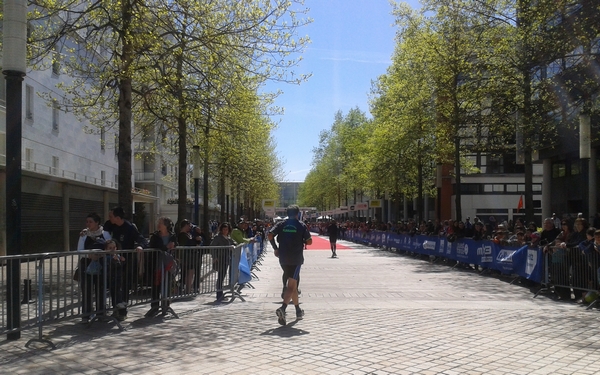 Beaucoup de public à l'arrivée