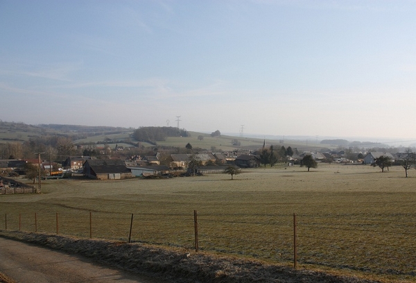 la campagne sous le givre