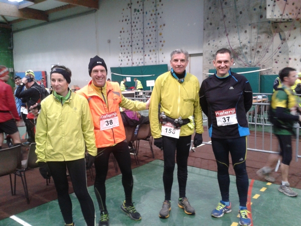 Philippe DAVIAUX   et  le RCE qui se met au trail nocturne Célia et David JACQUES