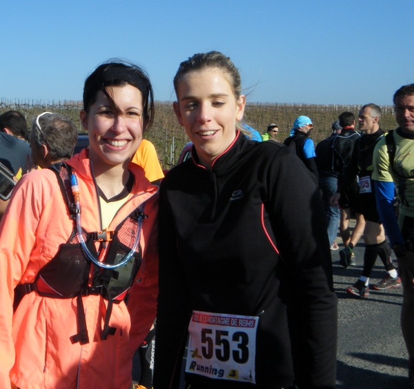 Melissa...sac salomon, camelback, mèche rebelle...une future pro du trail!!