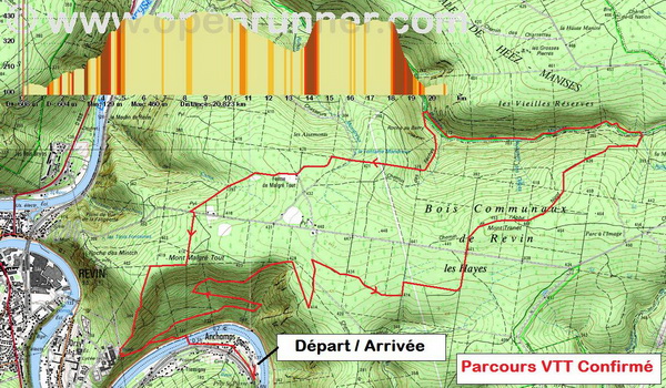 Parcours VTT : 20km ..vallonné en forêt 