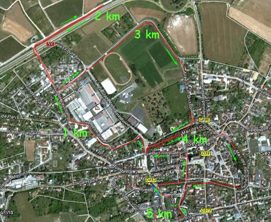 Parcours à pied