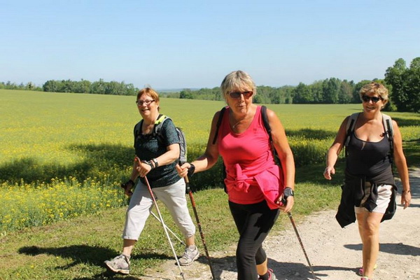 La rando fait partie de l'épreuve : Monique, Christine et Nadine