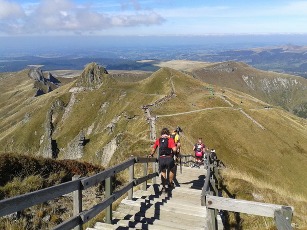 Descente du Sancy par les escaliers