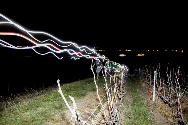 Magique les frontales dans la nuit