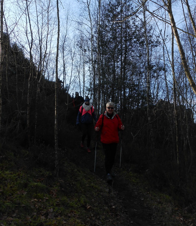 Christine ...les randonneurs empruntent le parcours sur 10kms