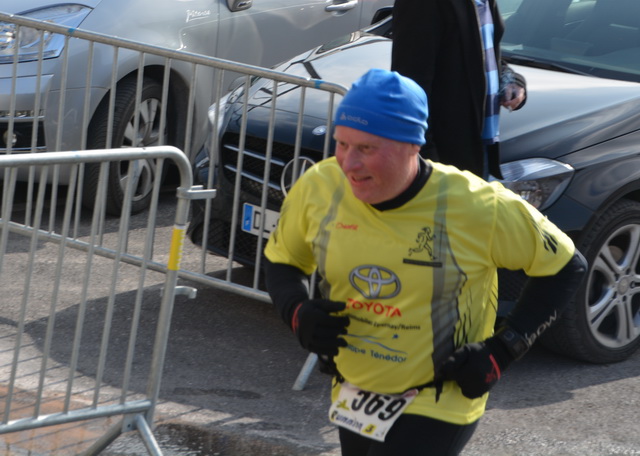 Arrivée de Fabien avec le sourire....ca progresse, ca progresse