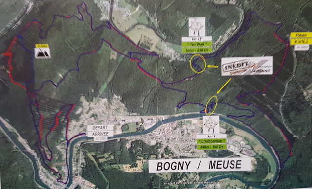 le parcours avec les côtes chrométrées