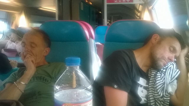 Retour des guerriers dans le TGV