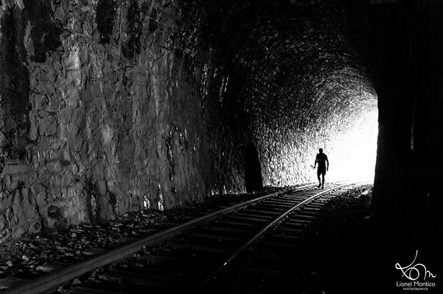 le tunnel du petit train de La Mure