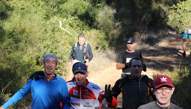 Franck concentré derrière le peloton