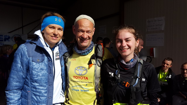 Yves , sa fille Mylène et Charlotte Carpentier 1ère féminine