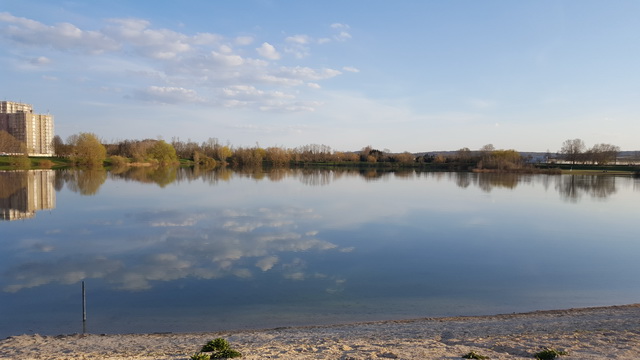 plan d'eau à l'arrivée