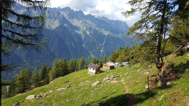 descente par l'alpage de blaitière