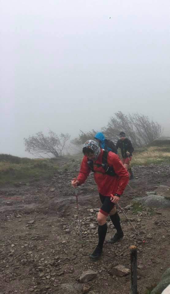 Jérémy....la montée au Hohneck ....pluie, vent et froid.....